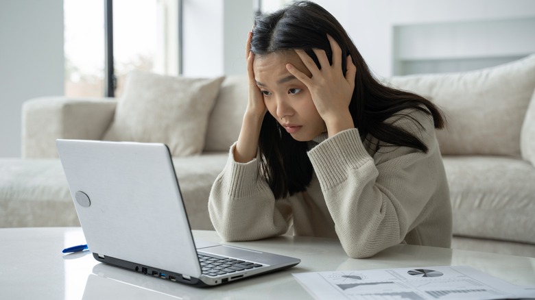 Young woman feeling stressed