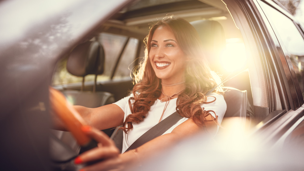 woman driving
