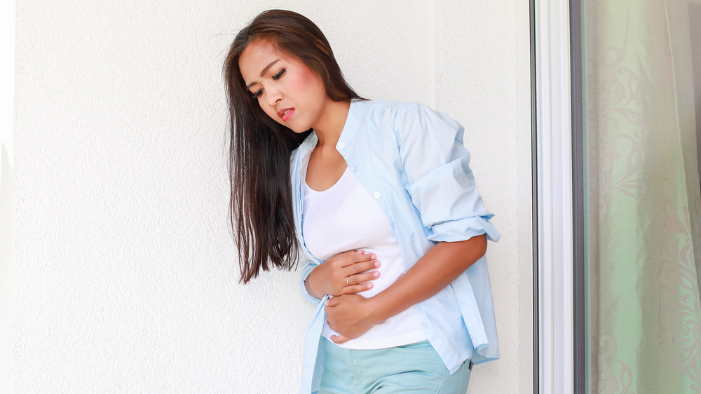 woman with cramps