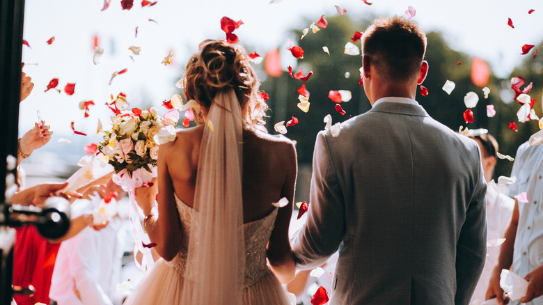 married couple at wedding