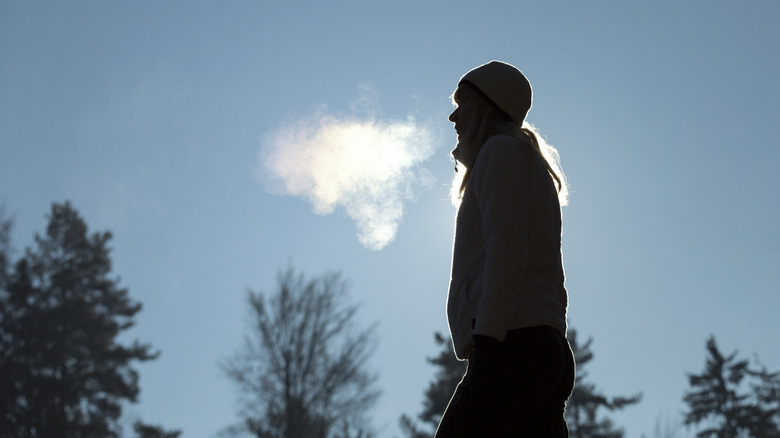 cold outdoors man