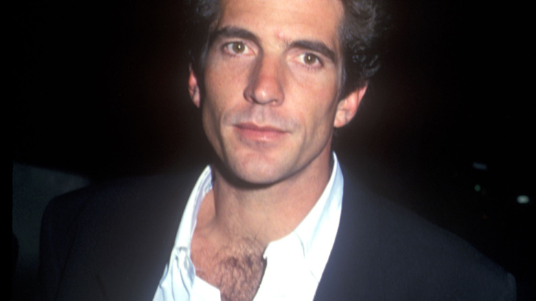 John F. Kennedy Junior attending the opening of Hudson News today in Grand Central Station