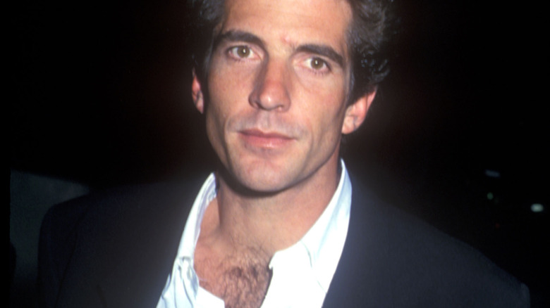 John F. Kennedy Junior attending the opening of Hudson News today in Grand Central Station