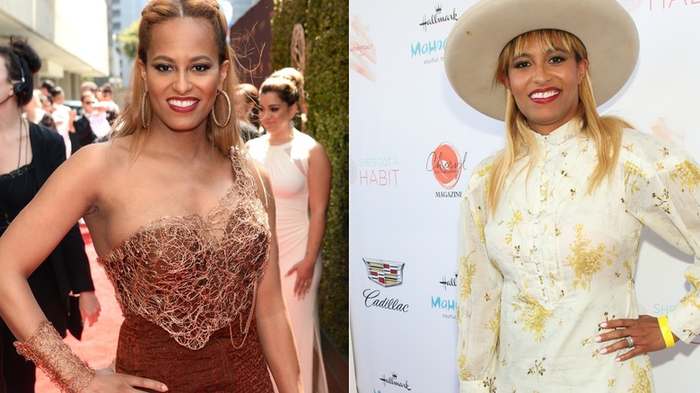Side-by-side photos of Rachael Ross smiling