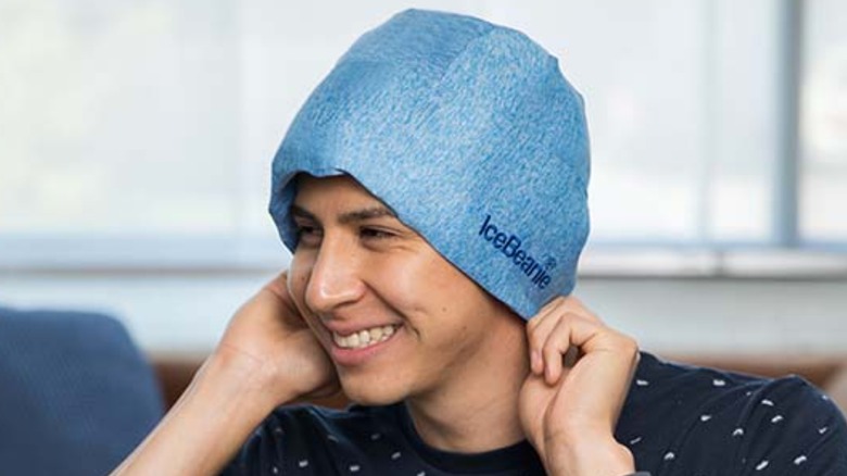 Smiling man wearing IceBeanie