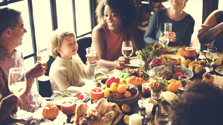 Thanksgiving holiday family dinner