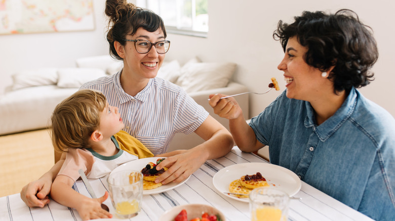 couple eating breakfast together