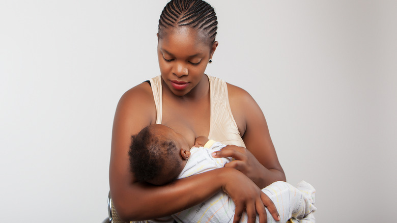 mother breastfeeding her baby 