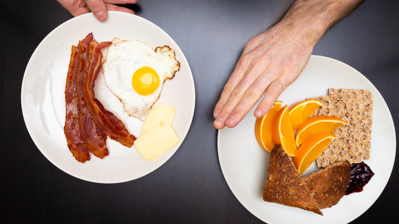 low carb food vs high carb food 