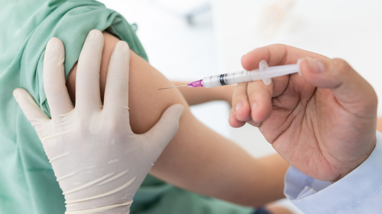 child getting a vaccination