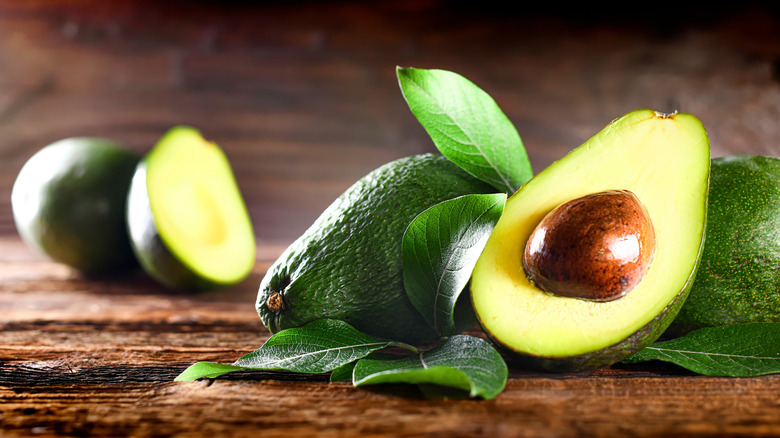 avocados on table