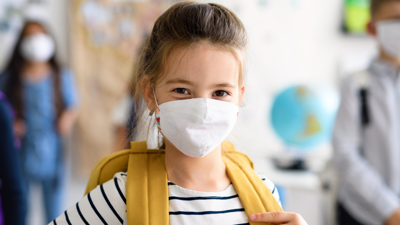 Young girl at school