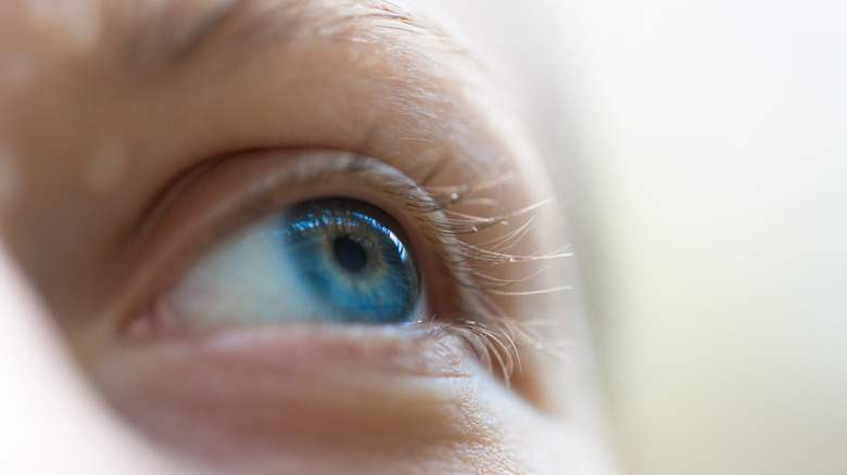 Open blue eye