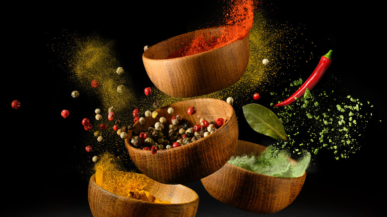 array of spicy ingredients