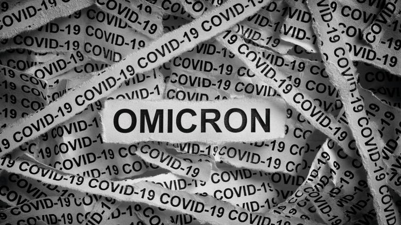 Newspaper clippings that say "Omicron"