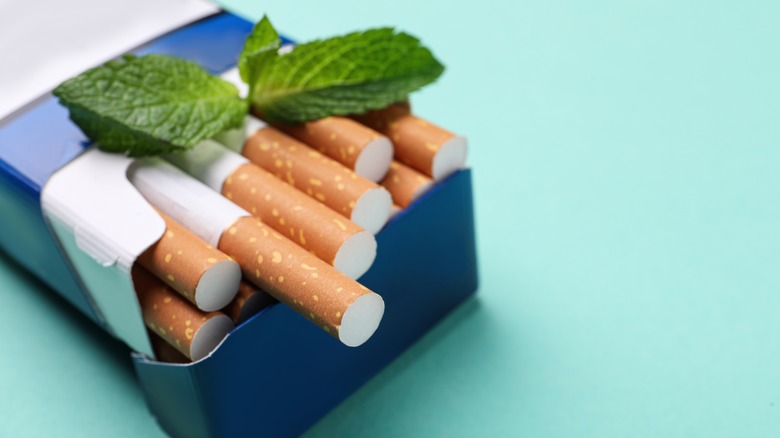A pack of menthol cigarettes