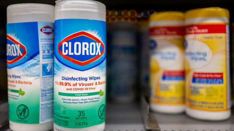 Clorox wipes on store shelves