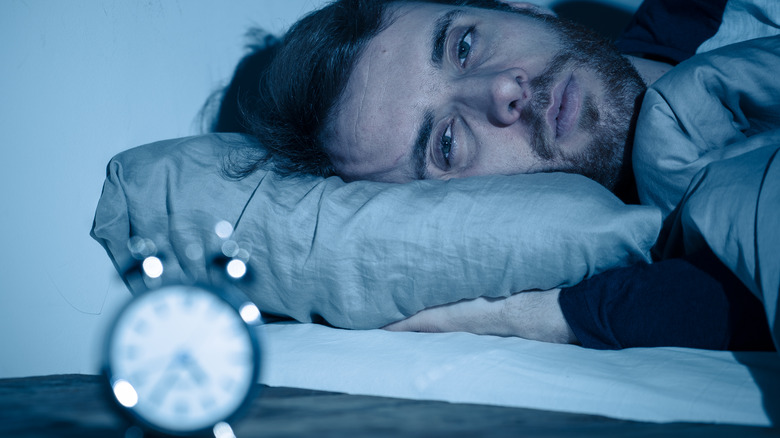 Man suffering insomnia