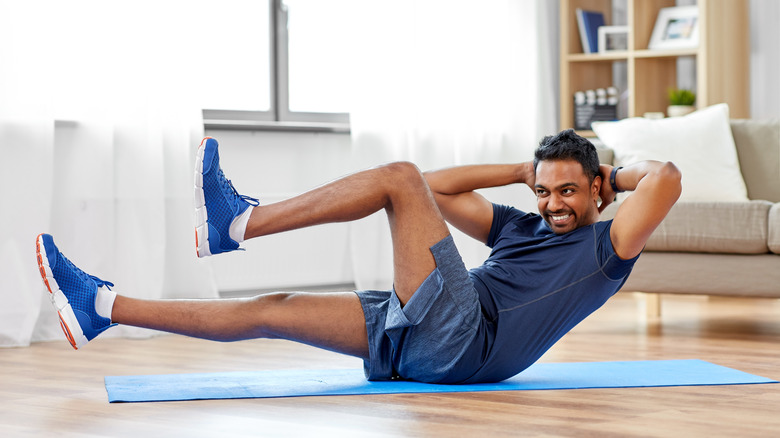 a man doing core exercises 
