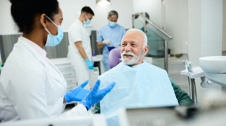 A man at the dentist