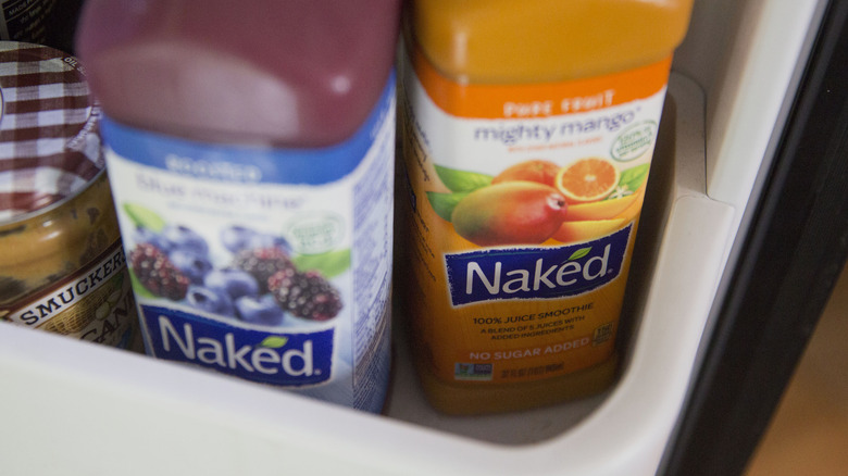 Two bottles of Naked juice