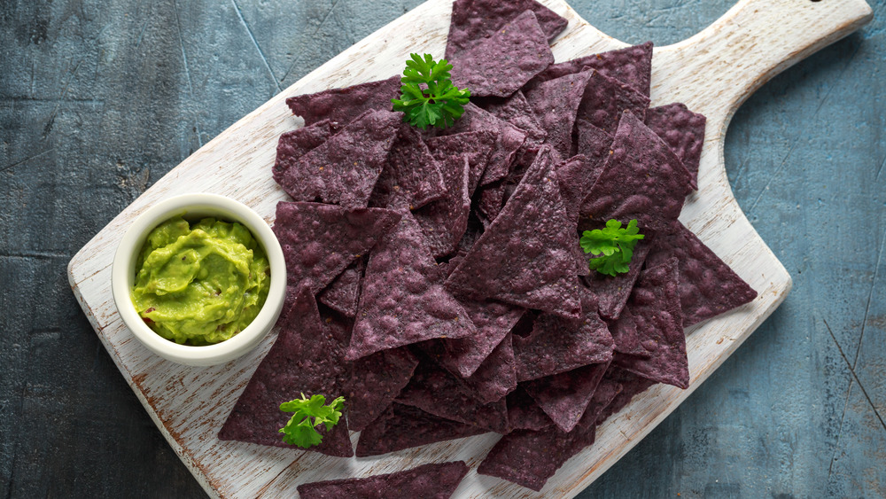 Blue corn chips