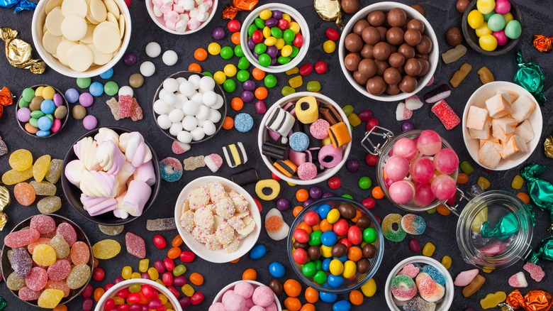 Assortment of candy