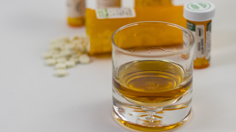 alcohol and pharmaceutical pills