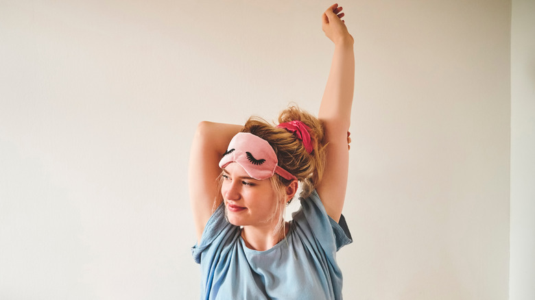 Woman waking up 