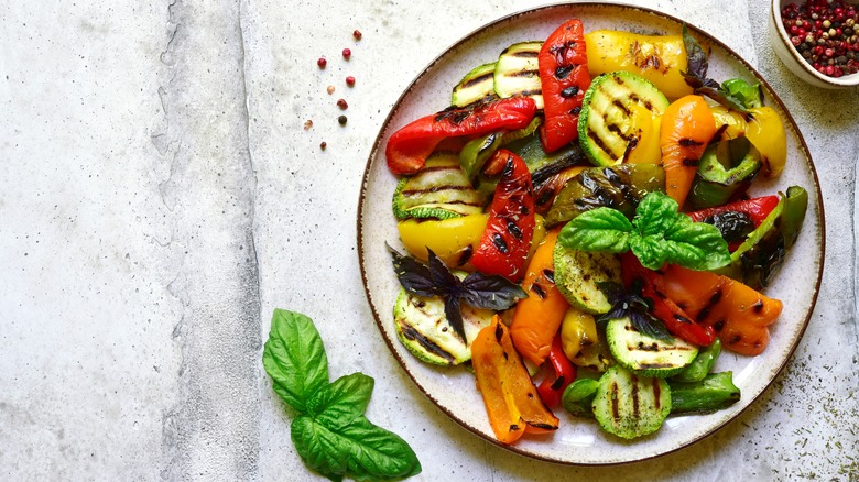 Plate of vegan food