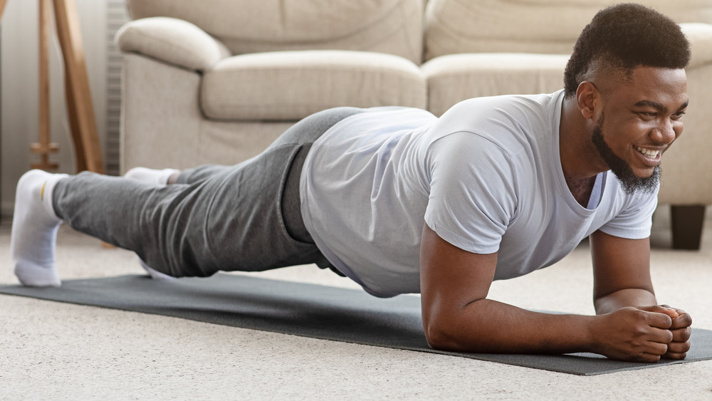 Woman doing plank