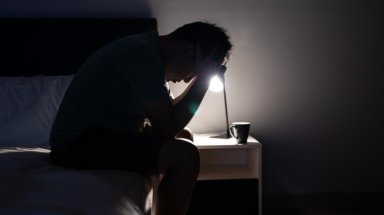 man showing sadness