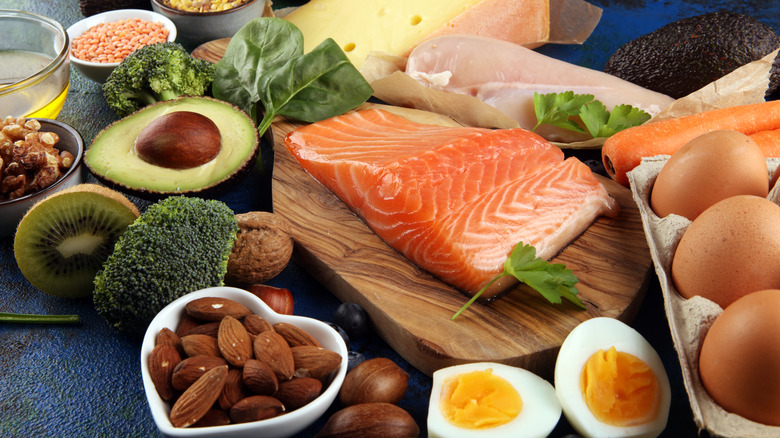 Healthy fats on table