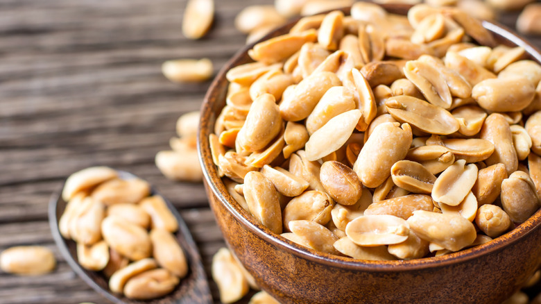salted peanuts in bowl