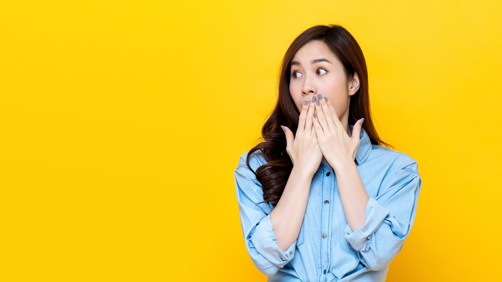 woman with cold sores on her mouth
