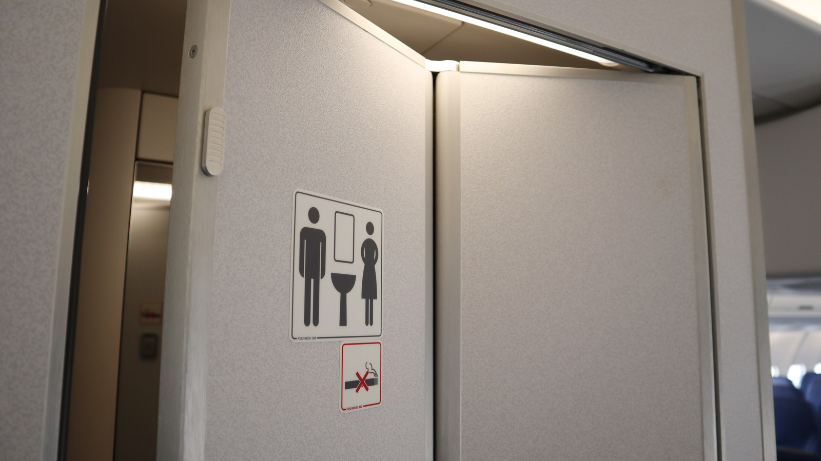 You Should Avoid Doing This When Using An Airplane Bathroom
