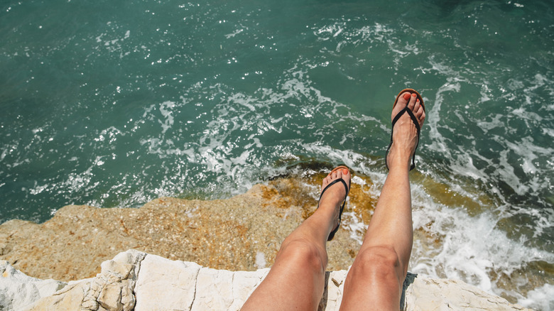 legs at the beach