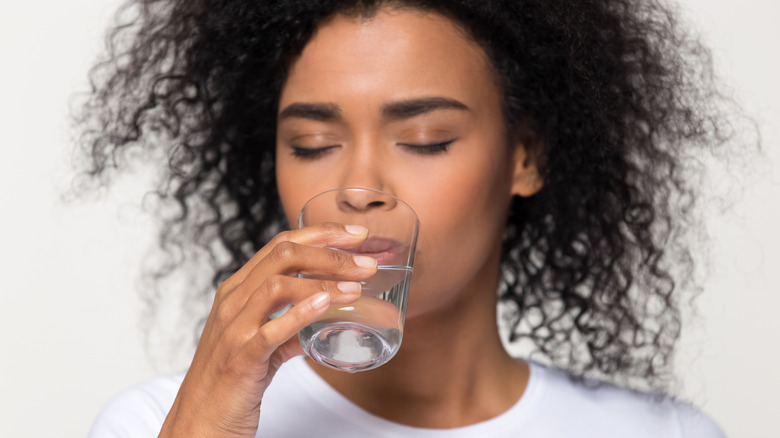 thirsty woman