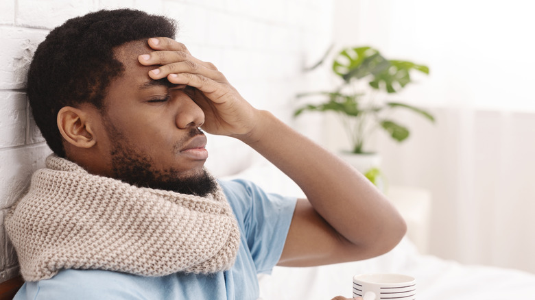 man who feels ill