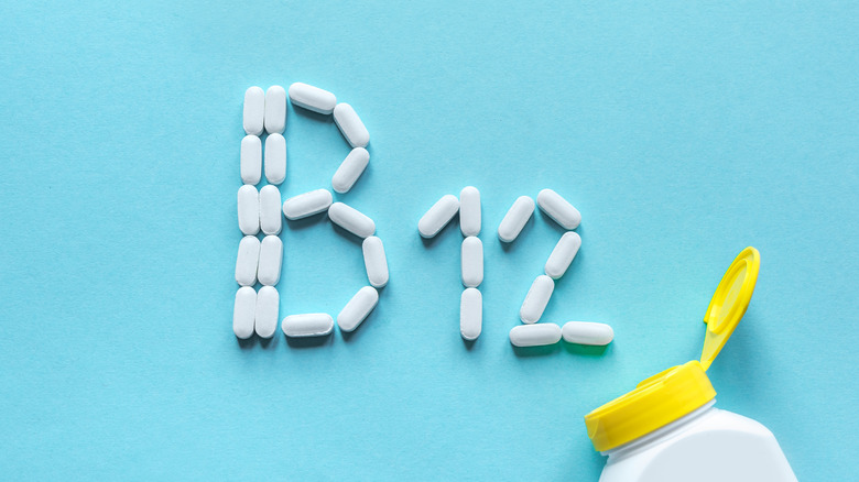 pills spelling out B12
