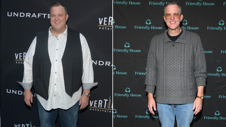 Side-by-side photos showing Billy Gardell's weight loss